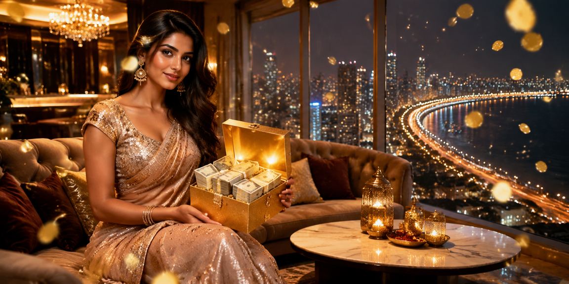 Live Casino poker table during Diwali festival in Mumbai