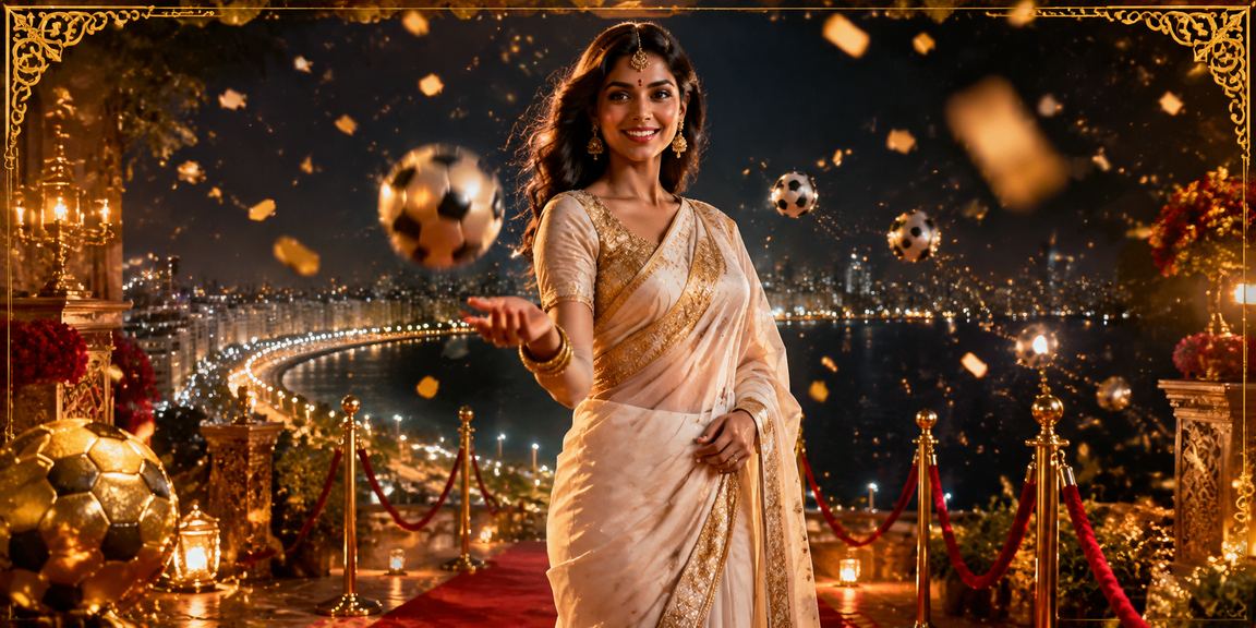Female football betting enthusiast at Mumbai Marine Drive